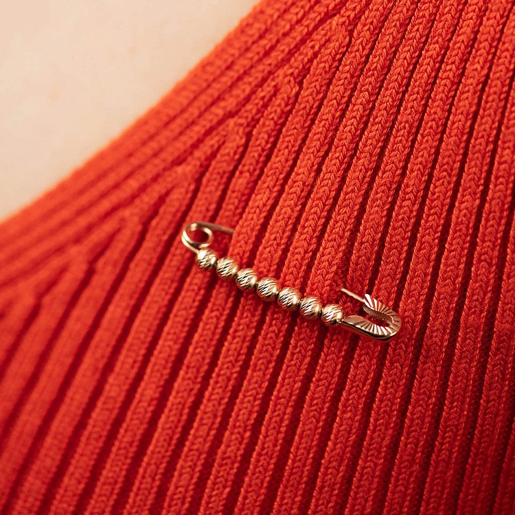 Золотая булавка "Шарики"  3.0 см зак00290 от ювелирного магазина Оникс - 1