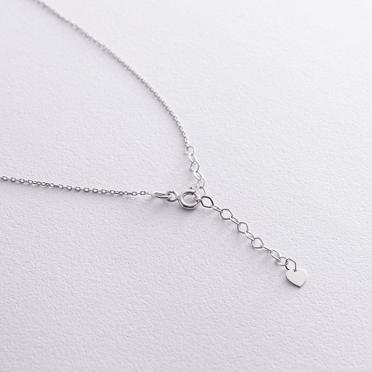 Двойное колье "Шарики" в белом золоте кол02454 от ювелирного магазина Оникс - 4