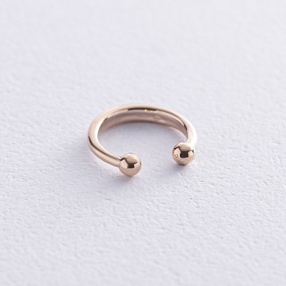 Сережка - каффа в жовтому золоті с07920 №5