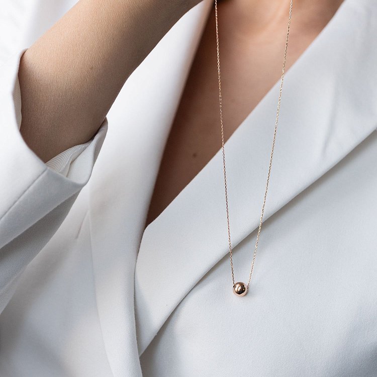 Золоте кольє "Шар" (0.7 см) кол01721 від ювелірного магазину Онікс - 2