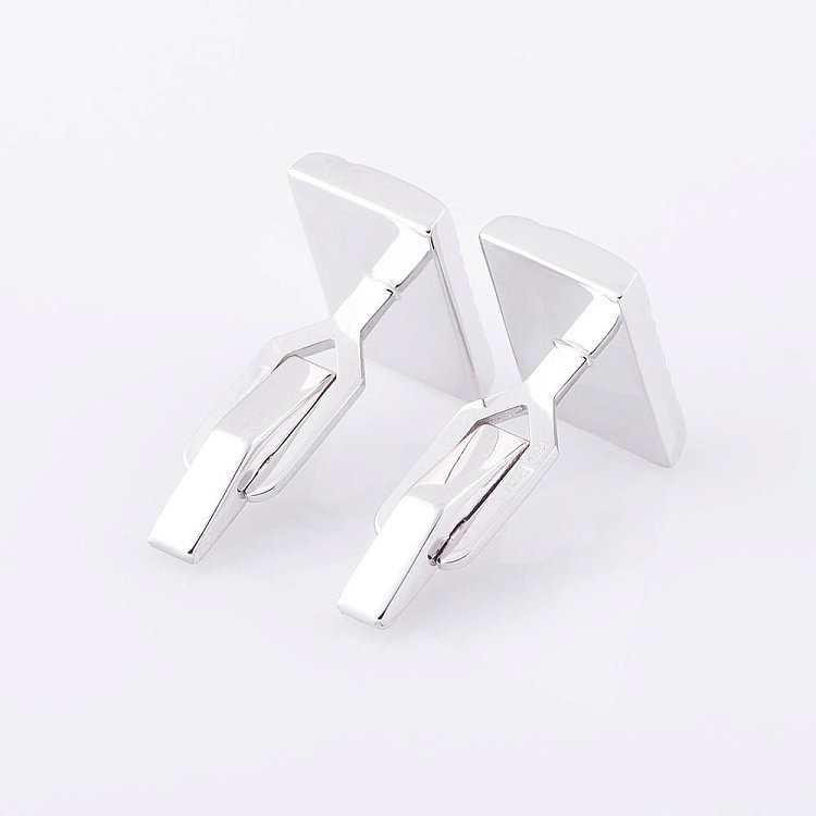 Мужские запонки из белого золота зап00057 от ювелирного магазина Оникс - 1