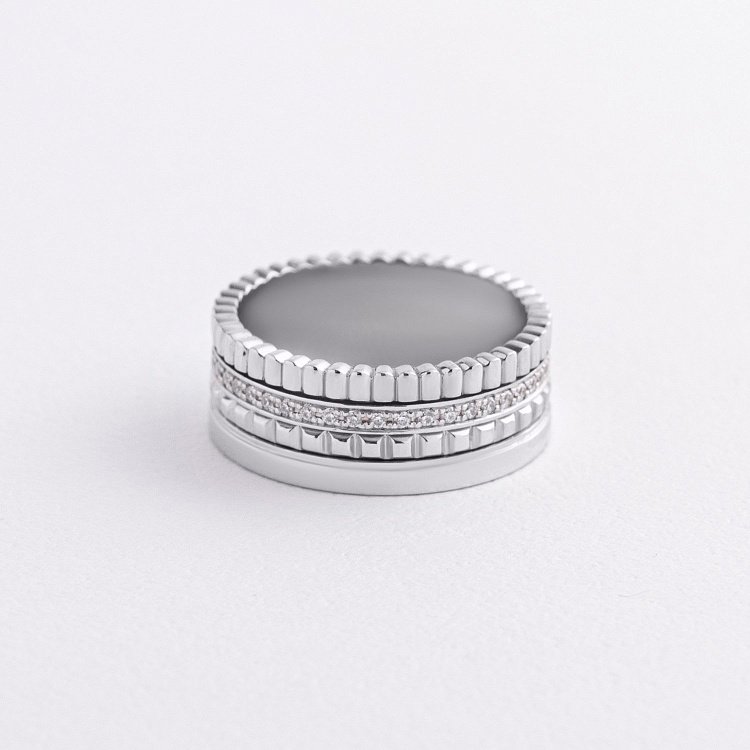 Кольцо "Sharon" с фианитами (белое золото) к08247 от ювелирного магазина Оникс