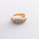 Серебряное кольцо "Цветочки" с позолотой 112298 от ювелирного магазина Оникс