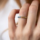 Серебряное кольцо с дорожкой голубых и желтых камней 8152 от ювелирного магазина Оникс - 7