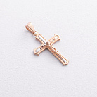 Золотой крестик с распятием п03728 от ювелирного магазина Оникс