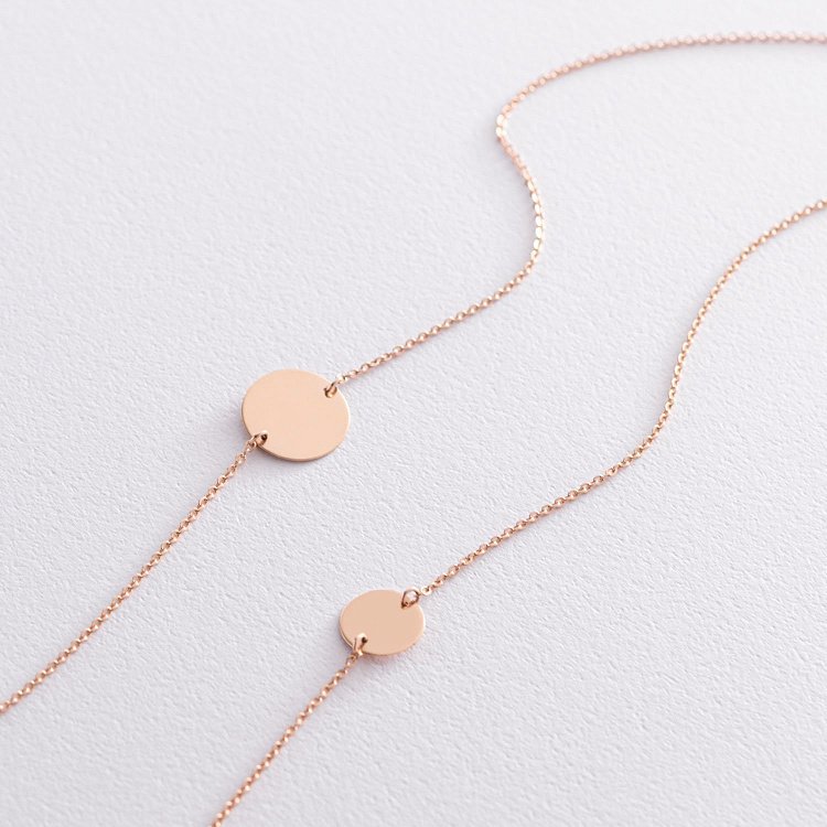 Подвійне золоте кольє "Монетки" 860348 від ювелірного магазину Онікс - 1