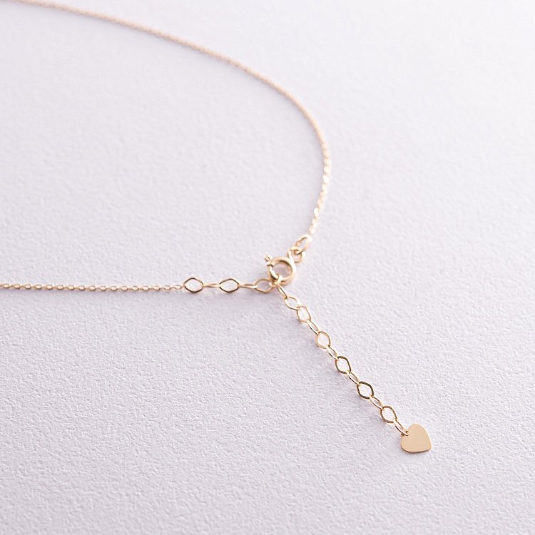 Колье "Самолетик" в желтом золоте кол01766 от ювелирного магазина Оникс - 6