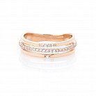 Золотое кольцо с фианитами к05526 от ювелирного магазина Оникс - 2