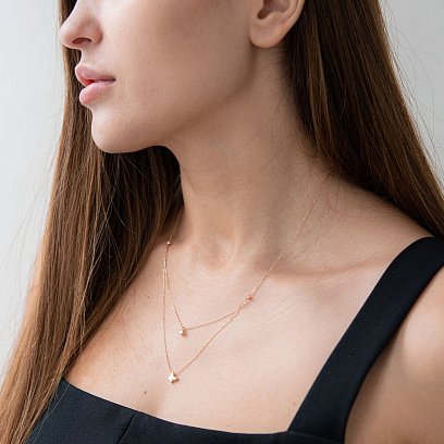 Золоте кольє "Метелик" (фіаніт) кол01437 №2