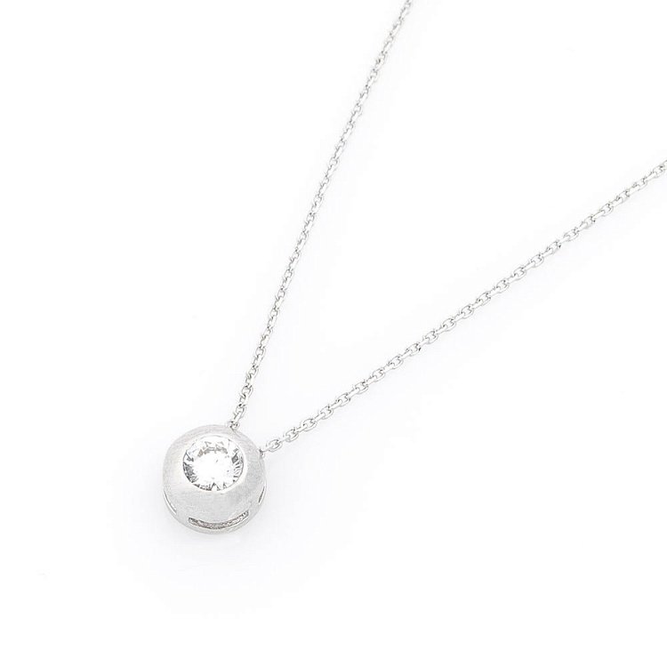 Золотое колье c одним камушком "Минимализм" кол00722 от ювелирного магазина Оникс - 6