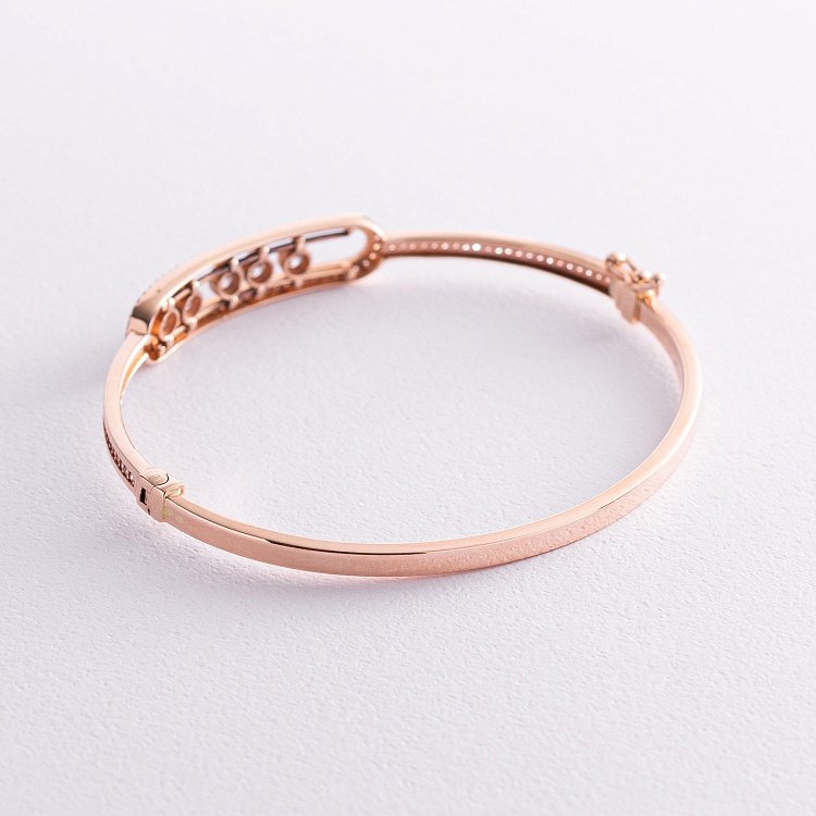 Золотий браслет з фіанітами б03680 від ювелірного магазину Онікс - 2