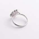 Золота каблучка "Квіточка" з діамантами кб0653cha от ювелирного магазина Оникс - 2