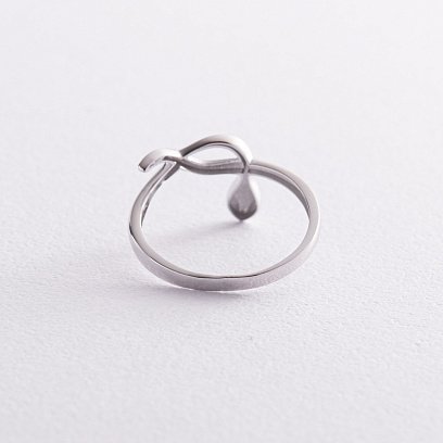 Кольцо "Змея" в белом золоте к07427 №7