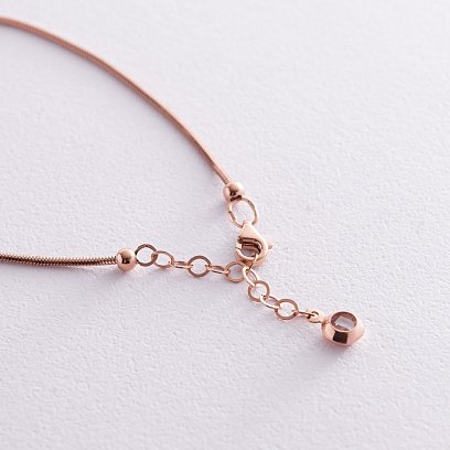 Браслет "Шарики" в красном золоте (фианиты) б05106 №5