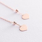 Золоті сережки Сердечки на ланцюжку с07208 от ювелирного магазина Оникс - 2