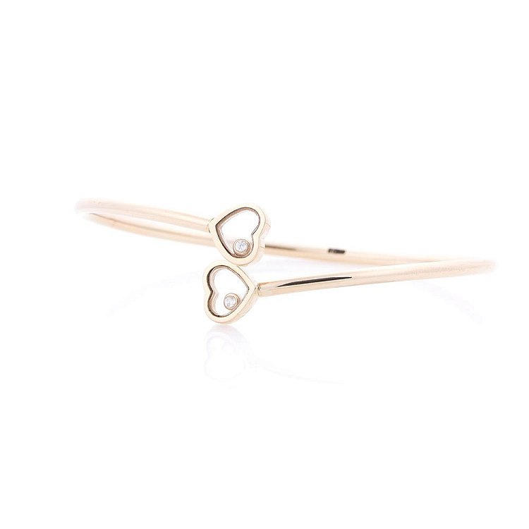 Золотой браслет с сердечками б02873 от ювелирного магазина Оникс - 1