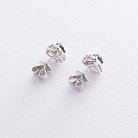 Золоті сережки-пусети "Сердечка" з діамантами сб0267ar от ювелирного магазина Оникс - 2