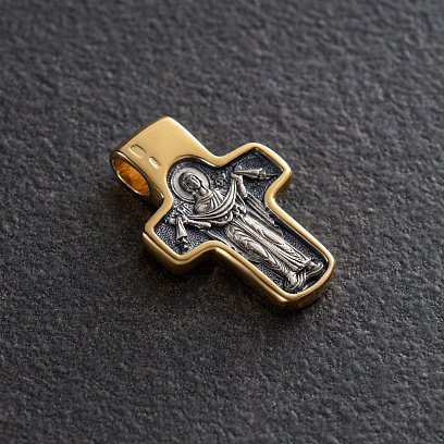 Срібний хрест (чорніння, позолота) 132439 №3