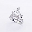 Срібний перстень "Корона" з фіанітами 111840 от ювелирного магазина Оникс