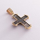 Срібні хрест "Розп'яття" з позолотою 132351 от ювелирного магазина Оникс - 1