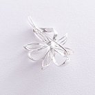 Срібна брошка "Квітка" (фіаніти)  16046 от ювелирного магазина Оникс - 1