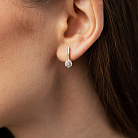 Золотые серьги с бриллиантами 23493аг от ювелирного магазина Оникс - 1