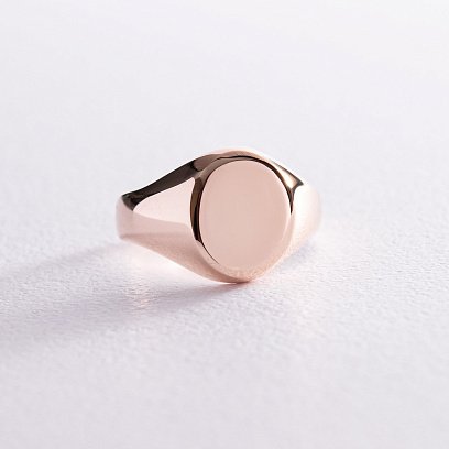 Печатка в червоному золоті (можливе гравіювання) к07197 №3