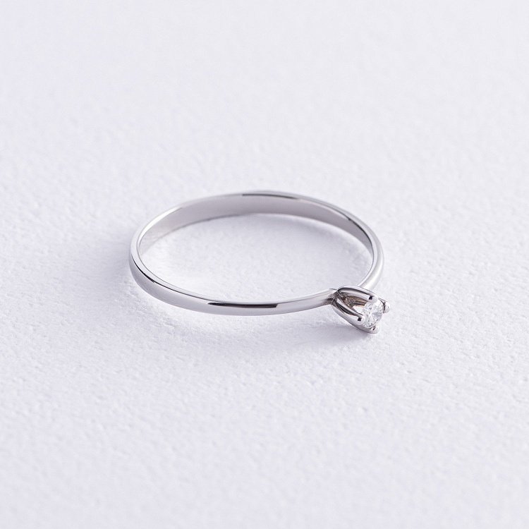 Заручальна золота каблучка з діамантом 24451121 - 2 Заручальна золота каблучка з діамантом 24451121 від ювелірного магазину Онікс - 2