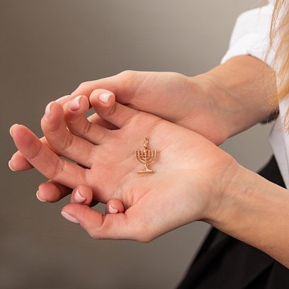 Золота підвіска "Менора" п00117 №2