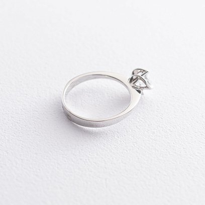 Золотое помолвочное кольцо с фианитом к02601 №2