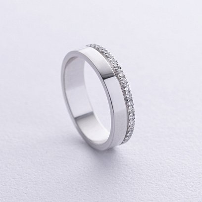 Обручальное золотое кольцо с дорожкой бриллиантов 236611121