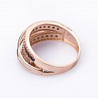 Золотое кольцо с коричневыми и жёлтыми фианитами к04966 от ювелирного магазина Оникс - 1