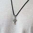 Срібний хрест "Розп'яття. Спаси і Збережи" кду-23 от ювелирного магазина Оникс - 1