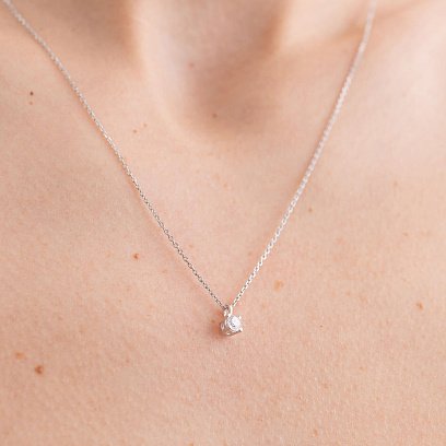 Кольє у білому золоті з діамантом 719291121 №5