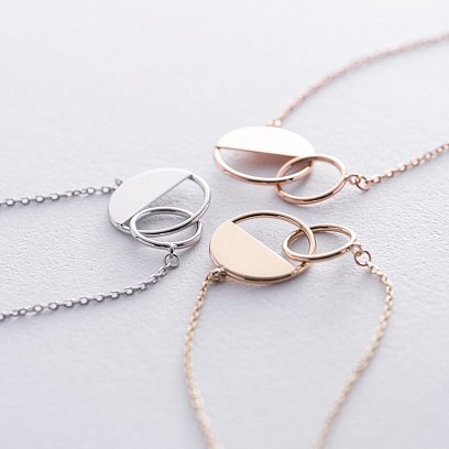 Золотий браслет "Переплетення" б04735 №10