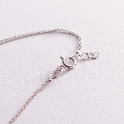 Браслет "Нескінченність" в білому золоті (фіаніти) б04853 №3