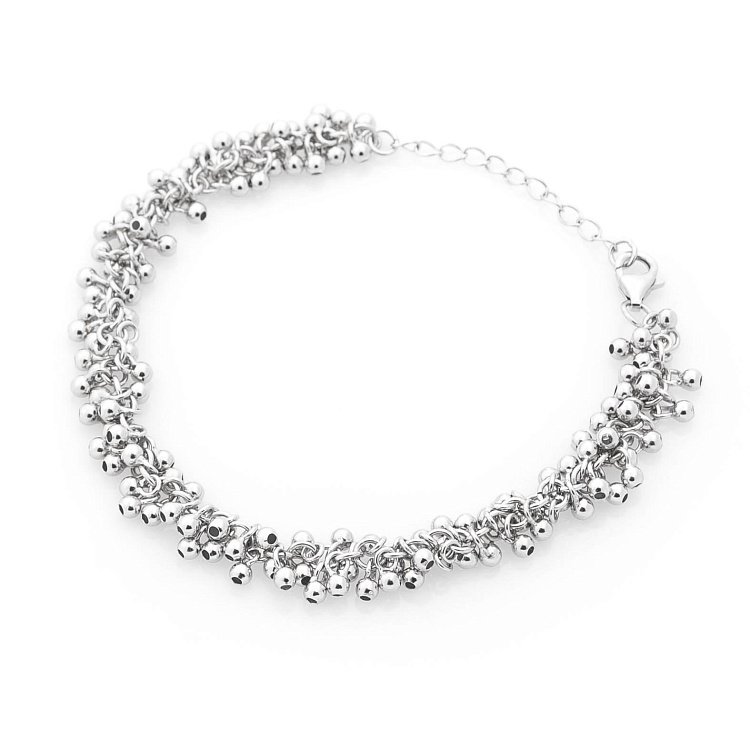 Срібний браслет з кульками 141235 від ювелірного магазину Онікс