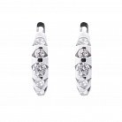 Срібні сережки з фіанітами 122231 от ювелирного магазина Оникс - 1