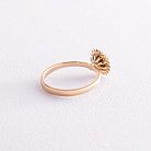Золотое кольцо "Подсолнух" с черными бриллиантами 226153122 от ювелирного магазина Оникс - 5