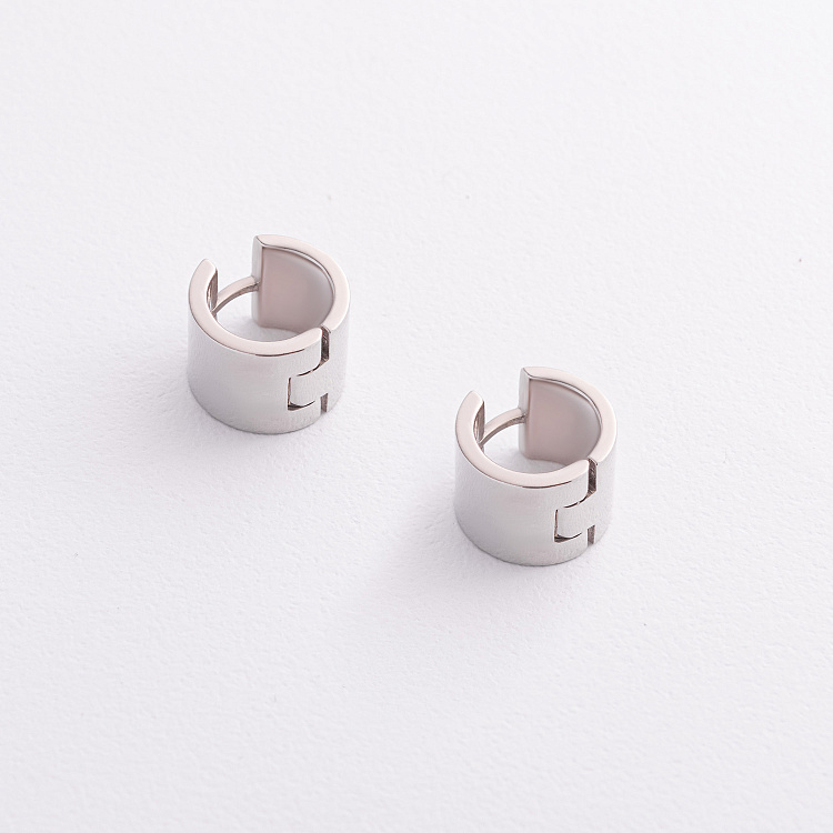 Срібні сережки - кільця "Patrizia" 7410род від ювелірного магазину Онікс - 1