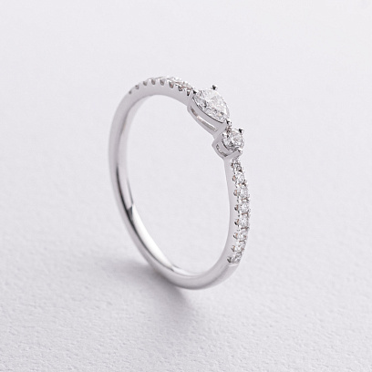 Золотое кольцо с бриллиантами кб0690ri