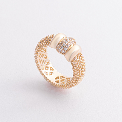 Кольцо "Marie" в желтом золоте (фианиты) к08272