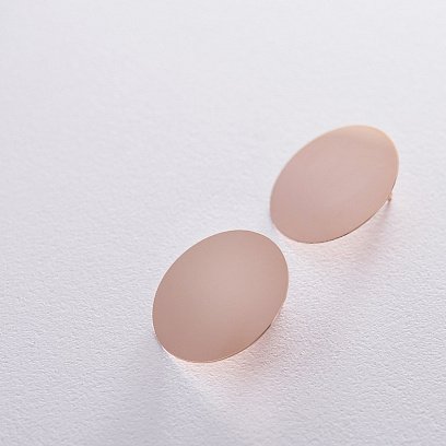 Серьги "Большие кометы" в красном золоте с06466 №4