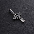 Срібний хрестик "Спаси і Збережи" з чорнінням 132476 от ювелирного магазина Оникс