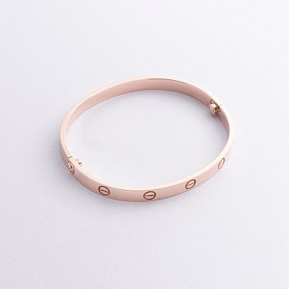 Жорсткий браслет "Love" у червоному золоті б05460 №4