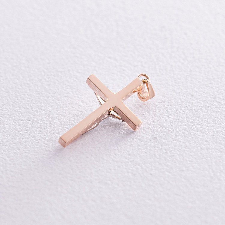 Золотой крестик с распятием п03730 от ювелирного магазина Оникс - 1