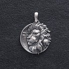 Срібний кулон "Лев" (можливе індивідуальне гравіювання) 1224 от ювелирного магазина Оникс - 1