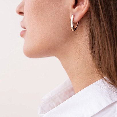 Золоті сережки "Мінімалізм" с07402 №4