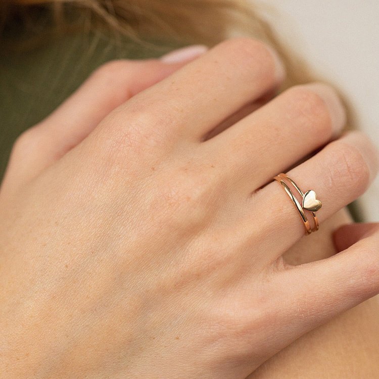 Каблучка "Сердечко" в червоному золоті к07152 від ювелірного магазину Онікс - 4