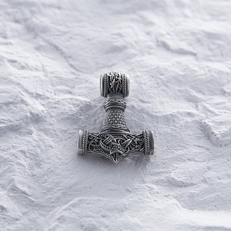 Срібний кулон "Молот Тора" 7042 від ювелірного магазину Онікс - 3